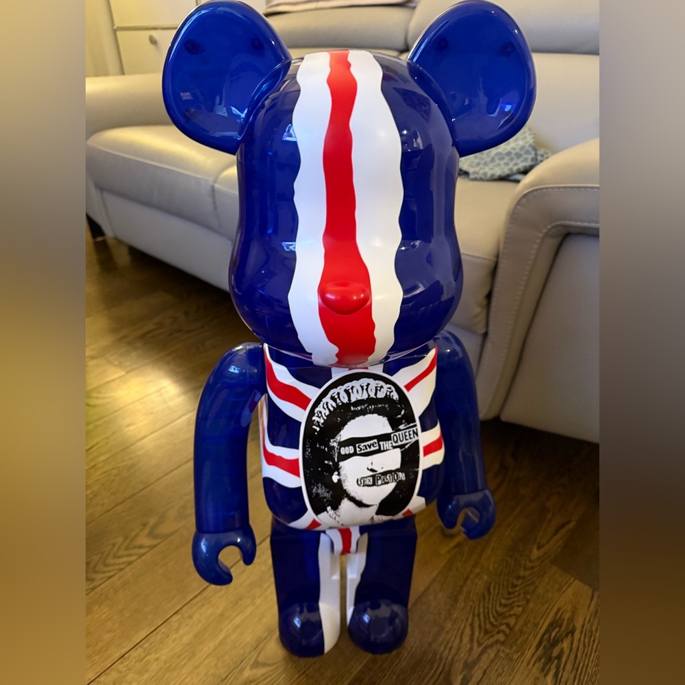 Bearbrick Sex Pistols God Save The Queen Clear Version 1000% size
